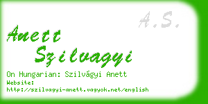 anett szilvagyi business card