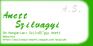 anett szilvagyi business card